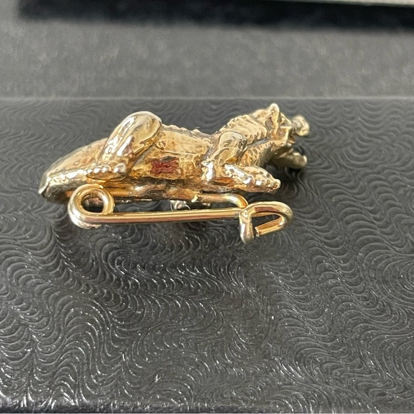*SOLD* Rare Vintage Gold Vermeil Alligator Crocodile Lizard Reptile Brooch Pin - Picture 10 of 14